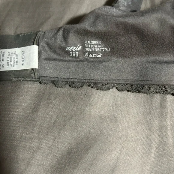 Aerie Grey Real Sunnie Full Coverage Bra Size 36D - Picture 3 of 5